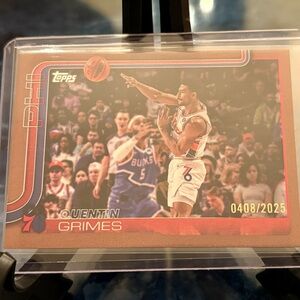 Quentin Grimes Basketball Card Brown Boarder 0408/2025 philadelphia 76ers Topps